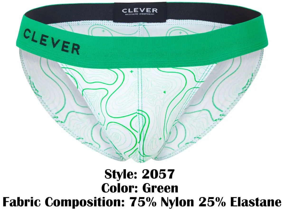 Clever Moda 남성 속옷 2057 미로 비키니 색상 그린