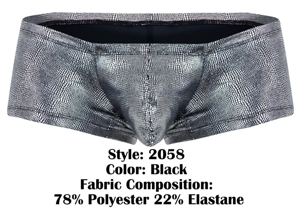 Clever Moda 남성 속옷 2058 스파클 트렁크 색상 블랙