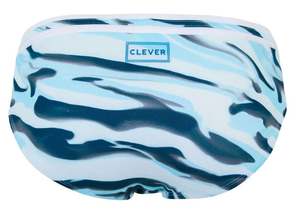 Clever Moda Men's swimwear 2067 Baru Swim Briefs Color Blue