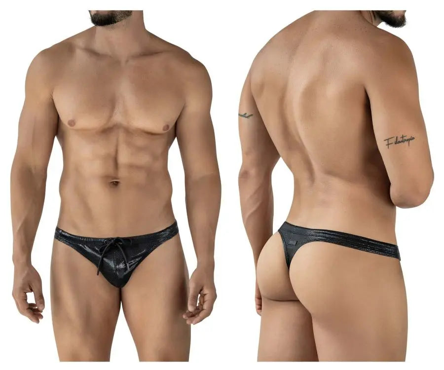 Clever Moda 남성 수영복 2071 Gorgona 스윔 끈팬티 색상 블랙