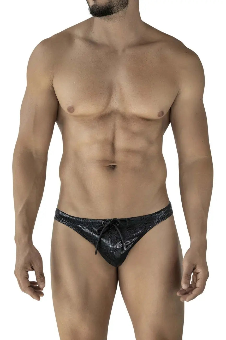 Clever Moda 남성 수영복 2071 Gorgona 스윔 끈팬티 색상 블랙
