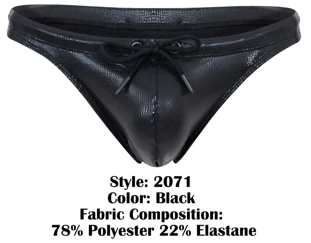 Clever Moda 남성 수영복 2071 Gorgona 스윔 끈팬티 색상 블랙