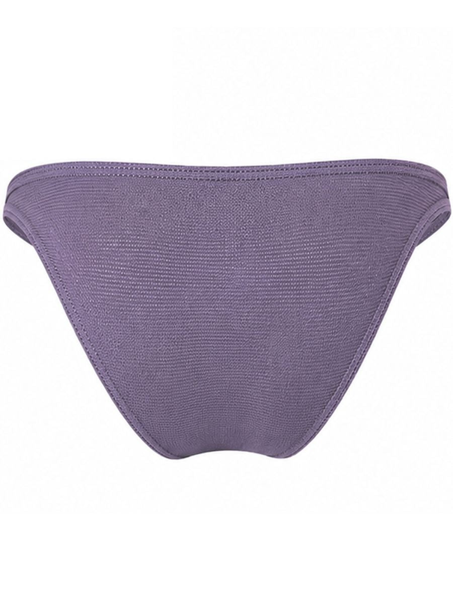 Clever Moda Lilac Cronos men's briefs, back view showing textured fabric and narrow side straps.