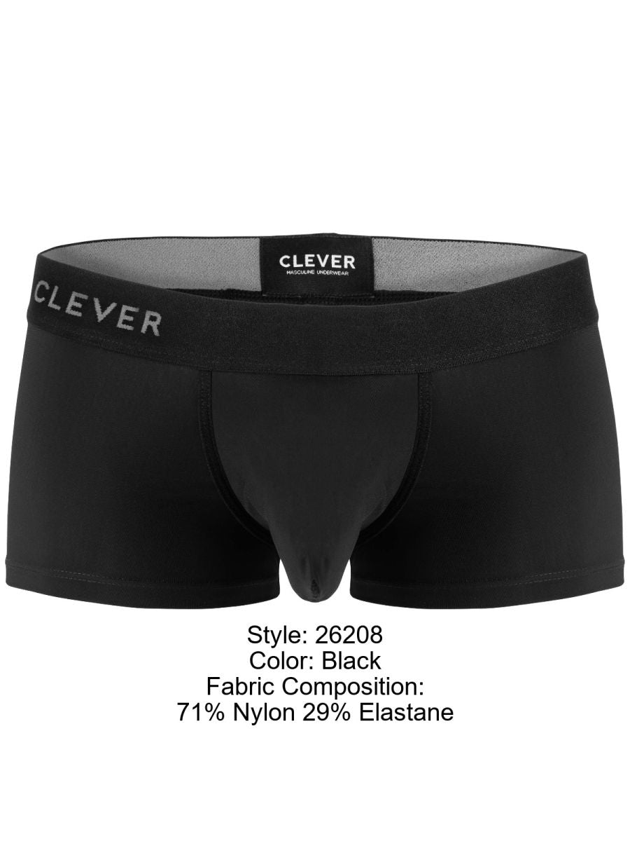 Clever 26208 Men's Underwear Mompox Trunks Color Black
