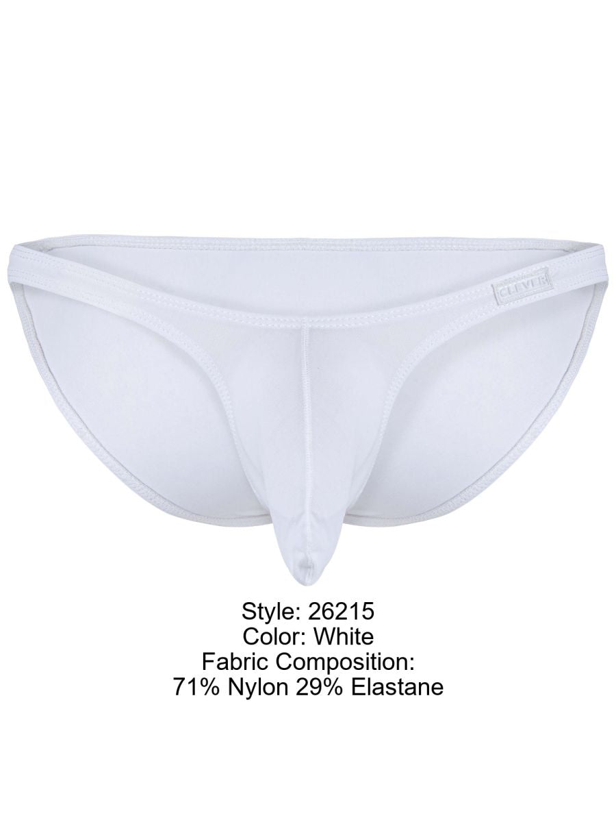 Clever 26215 Men's Underwear Cocuy Sleek Low Rise Briefs Color White