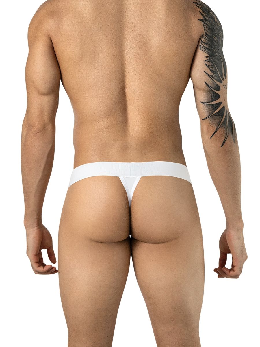 Clever 26219 Men's Underwear Marsella Thongs for Sleek Minimalist Comfort Color White