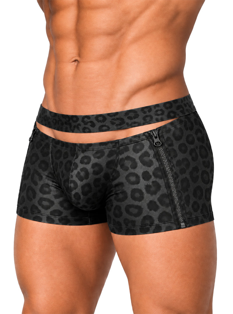 Undergear Men's Cutout Zip Trunk BK-788