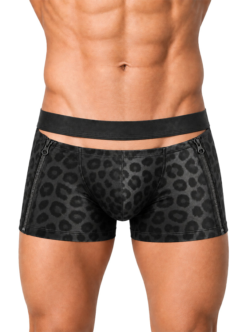 Undergear Men's Cutout Zip Trunk BK-788