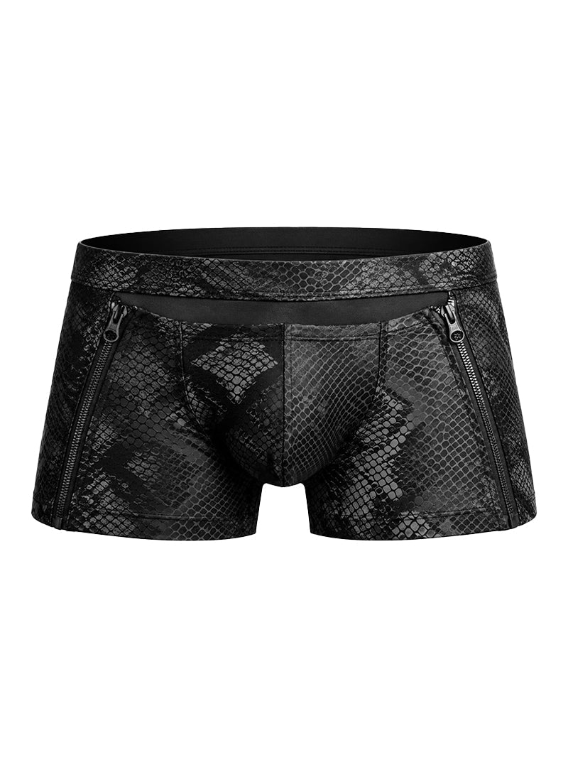 Undergear Men's Cutout Zip Trunk BK-788