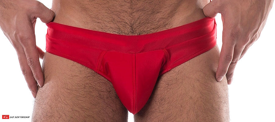 Go Softwear 4581 Men's Boost Swim Brief - Red