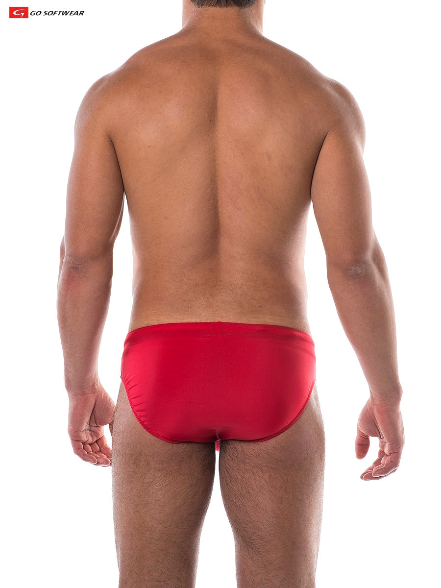 Go Softwear 4581 Men's Boost Swim Brief - Red