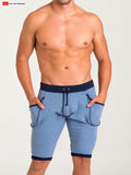 Go Softwear 4954 Men's California Bliss Yoga Short - Lite Denim