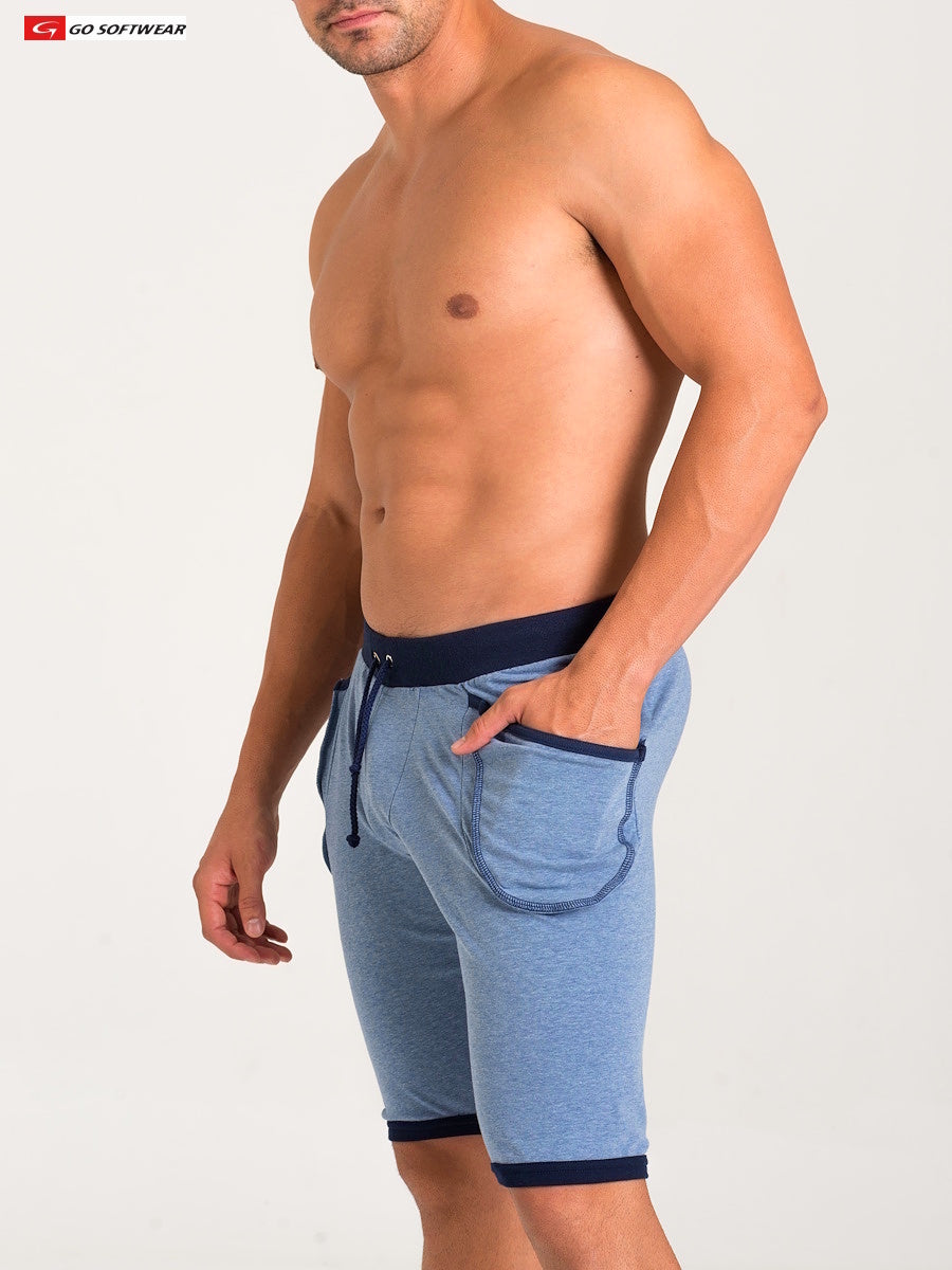 Go Softwear 4954 Men's California Bliss Yoga Short - Lite Denim
