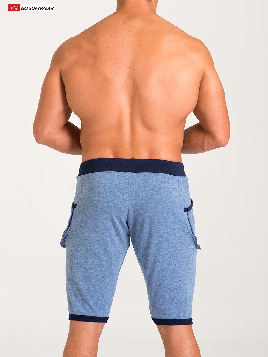 Go Softwear 4954 Men's California Bliss Yoga Short - Lite Denim