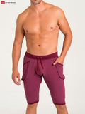 Go Softwear 4954 Men's California Bliss Yoga Short - Maroon