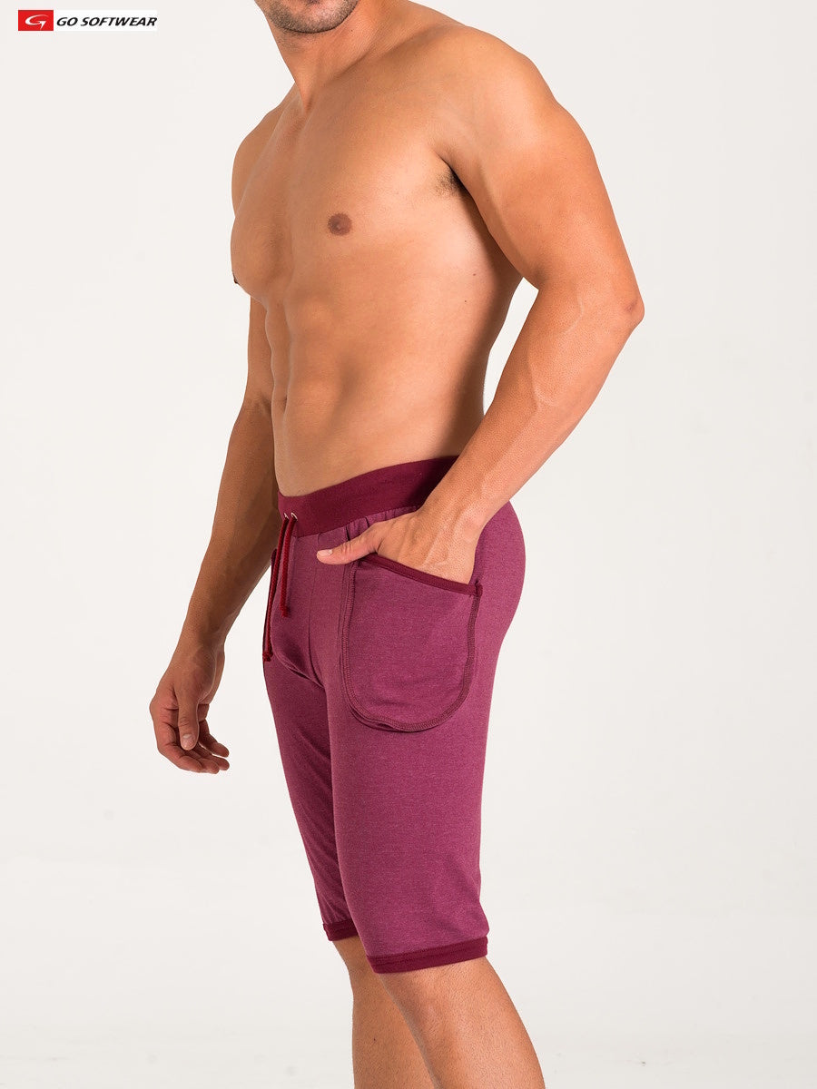 Go Softwear 4954 Men's California Bliss Yoga Short - Maroon