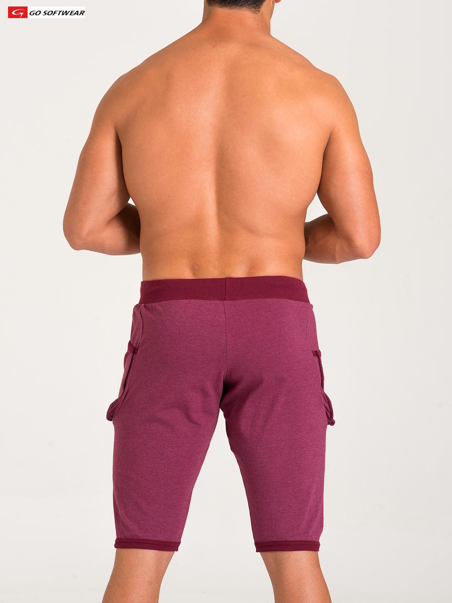 Go Softwear 4954 Men's California Bliss Yoga Short - Maroon