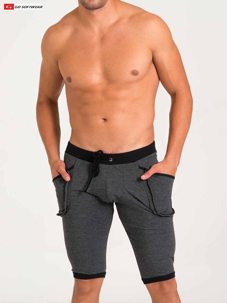 Go Softwear 4954 Men's California Bliss Yoga Short - Charcoal