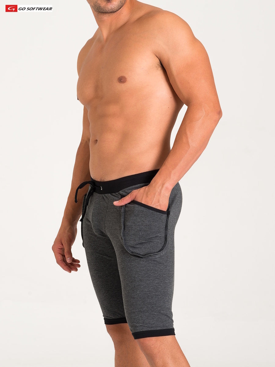 Go Softwear 4954 Men's California Bliss Yoga Short - Charcoal