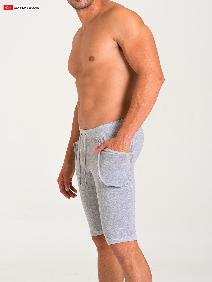 Go Softwear 4954 Men's California Bliss Yoga Short - Heather Grey