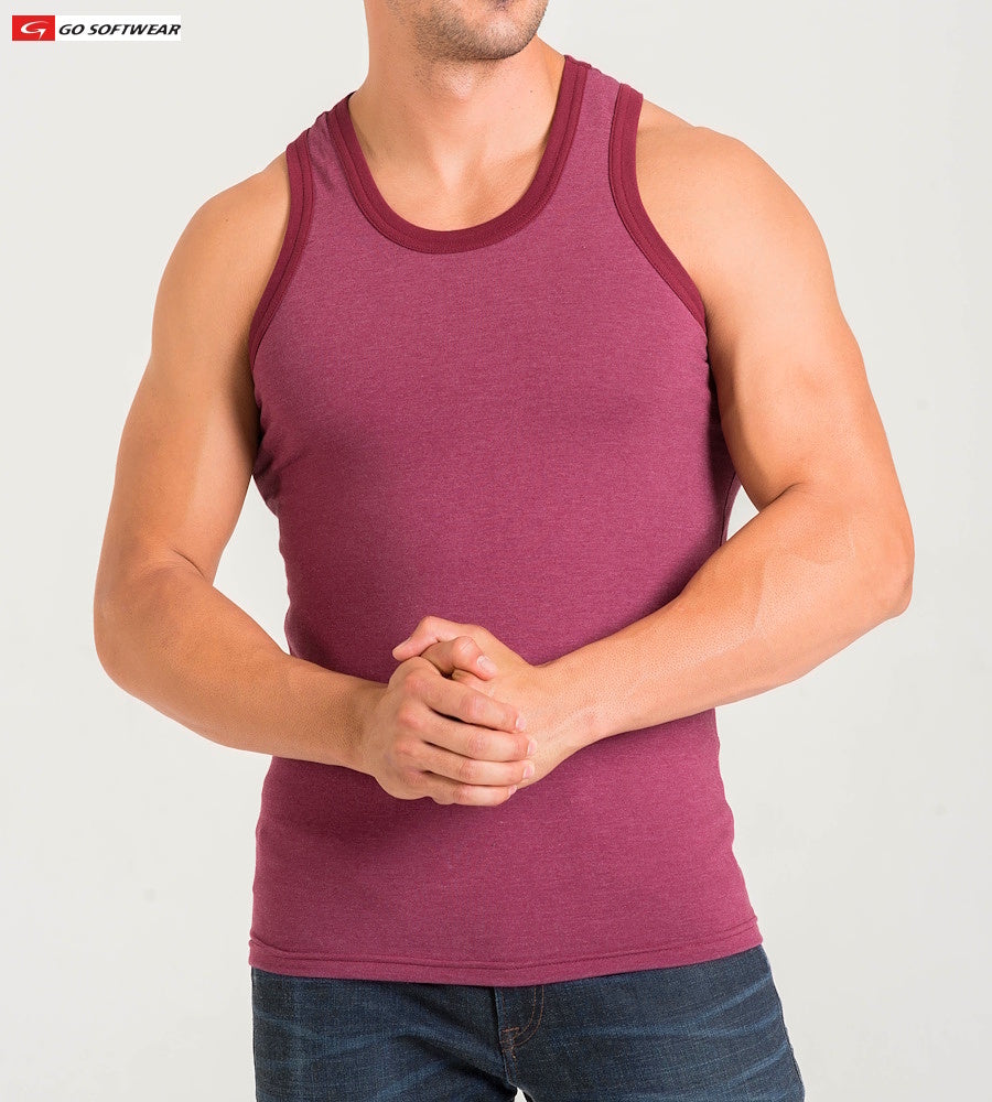 Go Softwear 4946 Men's California Bliss Classic Tank Top - Maroon
