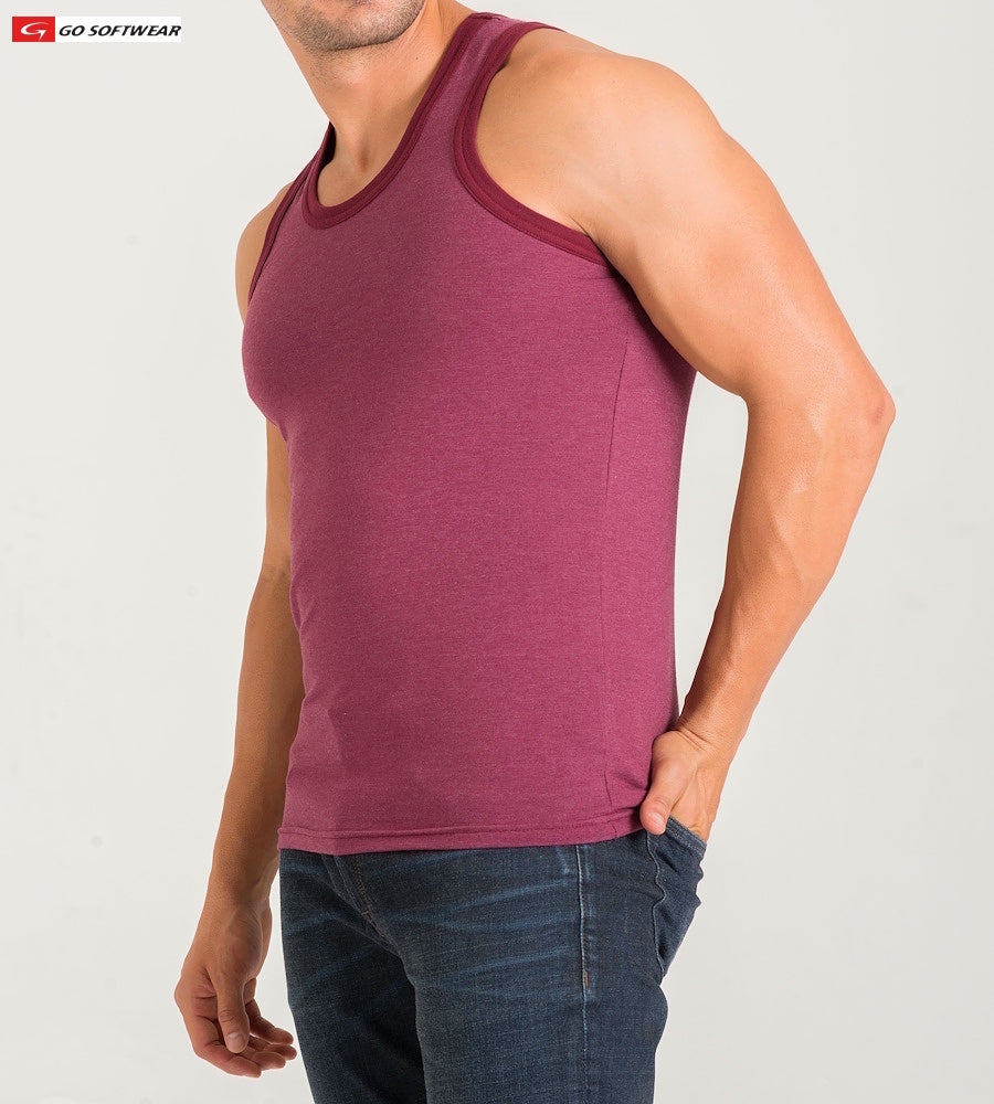 Go Softwear 4946 Men's California Bliss Classic Tank Top - Maroon