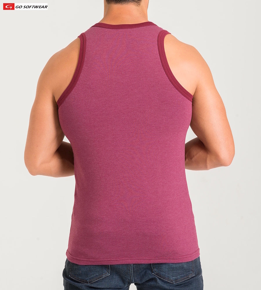 Go Softwear 4946 Men's California Bliss Classic Tank Top - Maroon