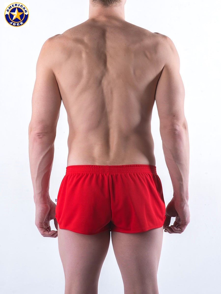 AMERICAN JOCK 8316 Men's Ultra Running Short - Red