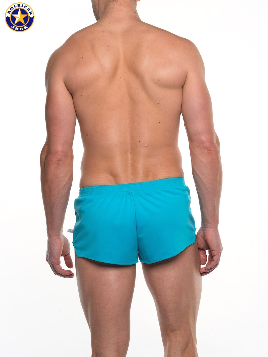 AMERICAN JOCK 8316 Men's Ultra Running Short - Turquoise