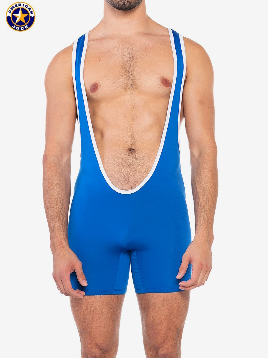 AMERICAN JOCK 8404 Men's Sports Scoop Singlet - Royal Blue