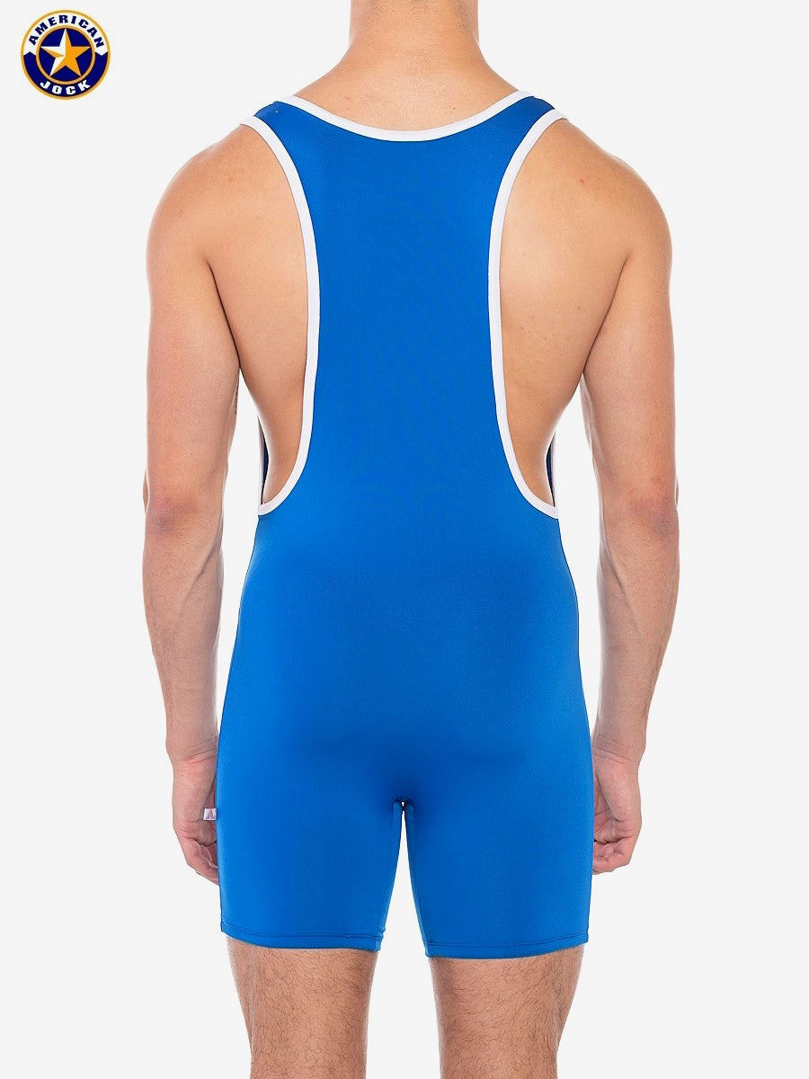 AMERICAN JOCK 8404 Men's Sports Scoop Singlet - Royal Blue