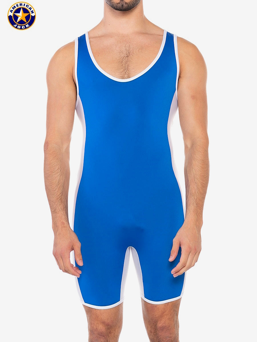 AMERICAN JOCK 8408 Men's Sports Takedown Singlet - Royal Blue