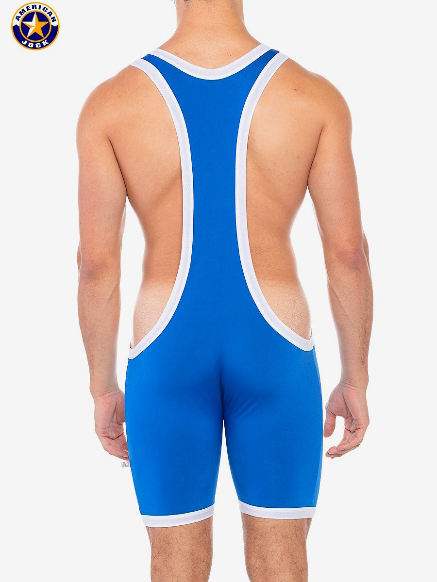AMERICAN JOCK 8406 Men's Sports Freestyle Singlet - Royal Blue