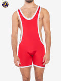 AMERICAN JOCK 8406 Men's Sports Freestyle Singlet - Ribbon Red