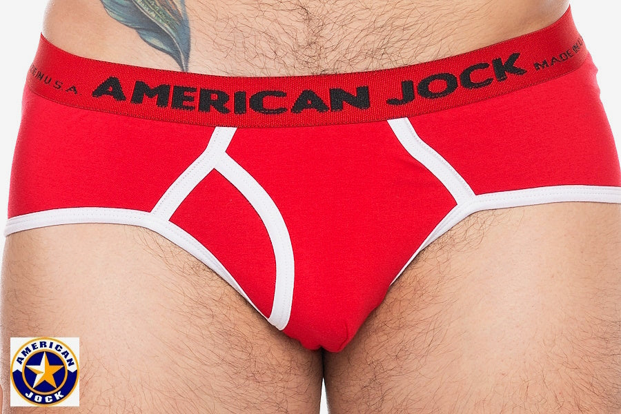 AMERICAN JOCK 8402 Men's Sport Brief - Ribbon Red