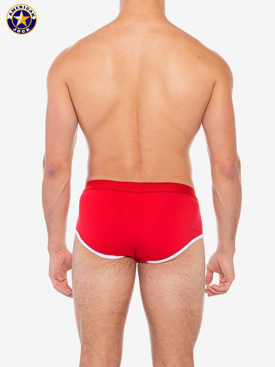 AMERICAN JOCK 8402 Men's Sport Brief - Ribbon Red