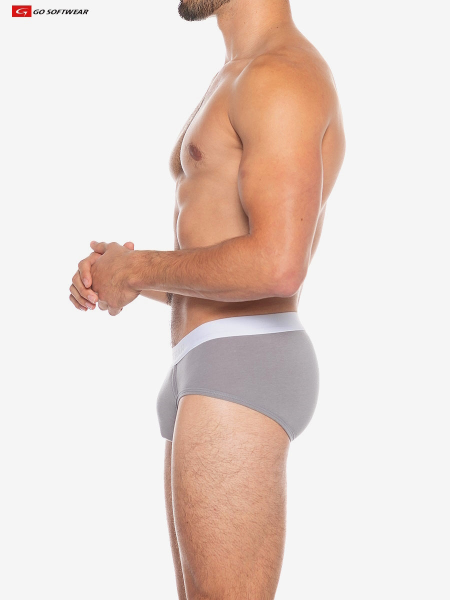 Go Softwear 2721 Men's Boost Padded Pouch Brief - Pewter