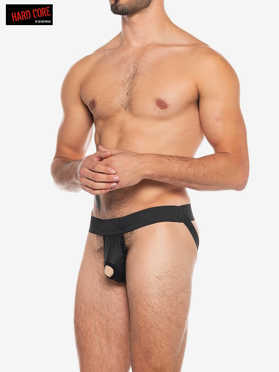 Hard Core 5539 Men's X Scrotal Suspensory Jockstrap - Midnight