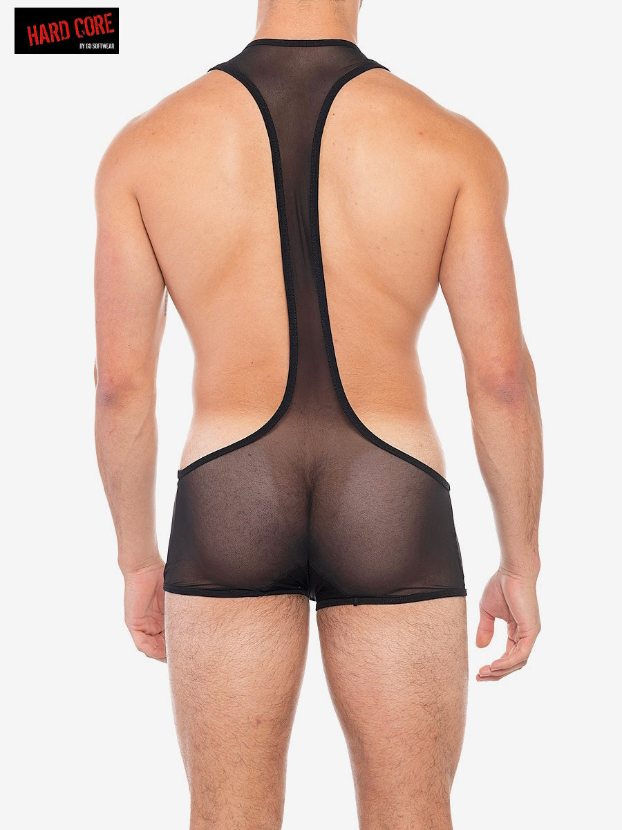 Hard Core 5533 Men's X Deep Scoop Mini Mesh Singlet - Midnight