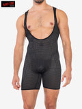 Hard Core 5538 Men's X Back Door Singlet (Open Zip Back) - Midnight
