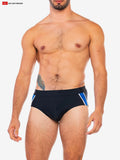 Go Softwear 4579 Men's Folsom Swim Brief - Black/Royal