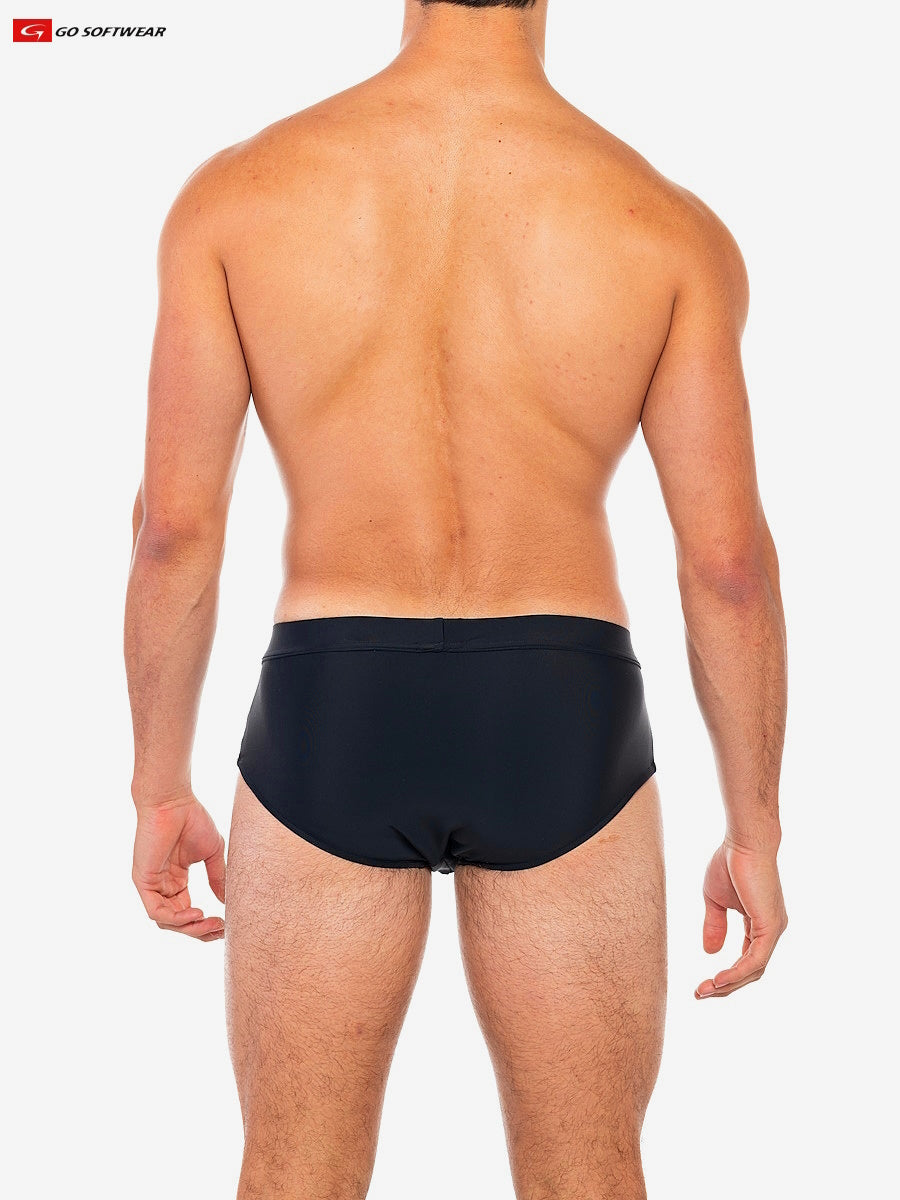 Go Softwear 4579 Men's Folsom Swim Brief - Black/Red