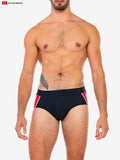 Go Softwear 4579 Men's Folsom Swim Brief - Black/Red