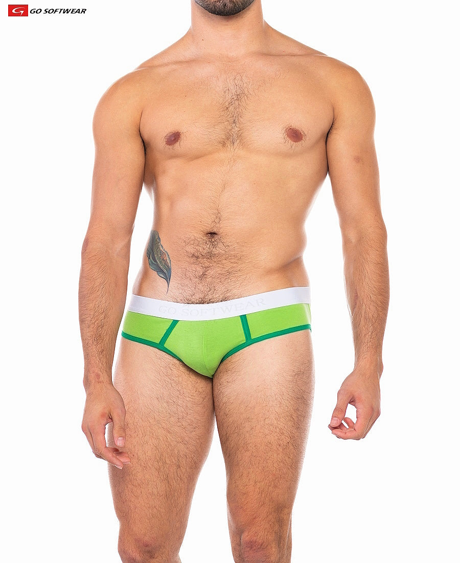 Go Softwear 2011 Men's Cal. Classic Lo Rise Brief - Kiwi/Mint Green