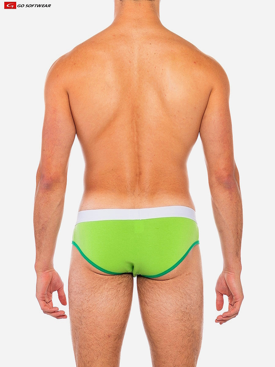 Go Softwear 2011 Men's Cal. Classic Lo Rise Brief - Kiwi/Mint Green