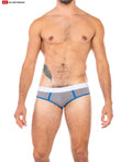Go Softwear 2011 Men's Cal. Classic Lo Rise Brief - Silver Grey/Pacific Blue