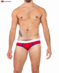 Go Softwear 2011 Men's Cal. Classic Lo Rise Brief - Scarlet/Royal Blue