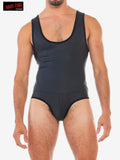 Hard Core 5536 Men's X Pleather Backless Wrestler - Midnight