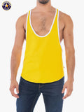 AMERICAN JOCK 8407 Men's Sports Stringer Tank - Gold Yellow