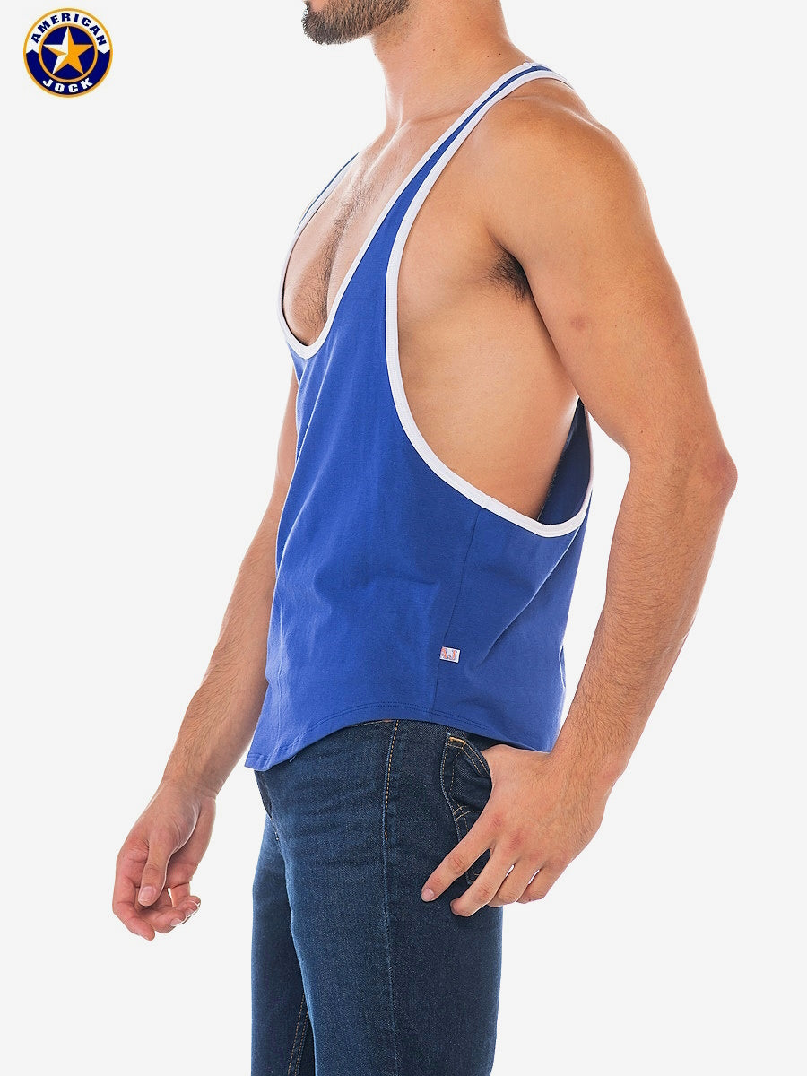 AMERICAN JOCK 8407 Men's Sports Stringer Tank - Royal Blue